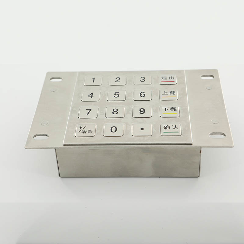 IP65 waterdicht ATM Pin Pad 304 Roestvrij staal voor de Sleutels van EVP 16 van de Betalingskiosk