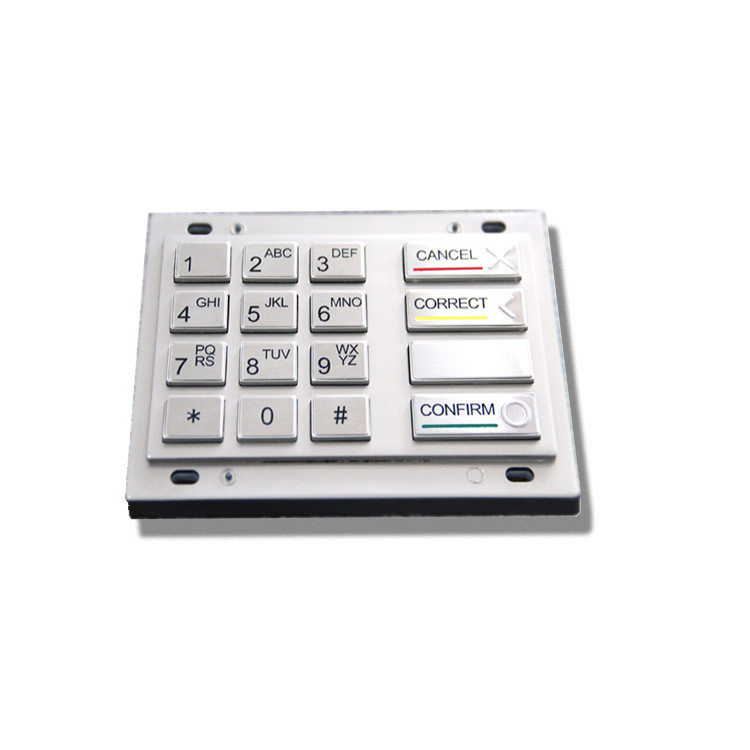 PCI 4,0 Certificatie 16 Keys DES 3DES Encrypted Metaaltoetsenbord voor ATM-Machine