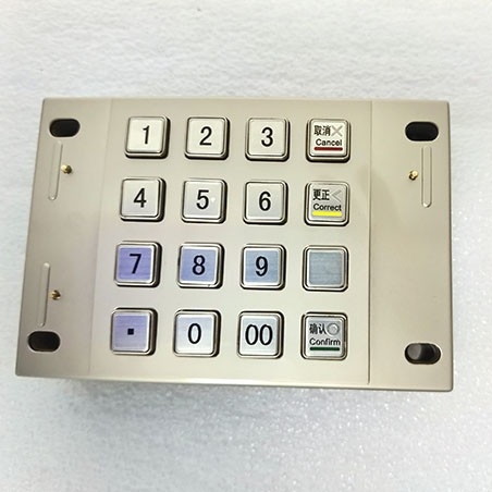 PCI 4,0 verklaarde 87.5x91.5mm Gecodeerde Kiosk Pin Pad 16 EVP-Sleutels