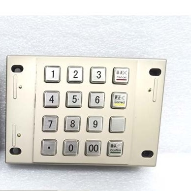 Betalingskiosk Pin Pad USB RS232 PCI 4,0 Verklaard Gecodeerd Metaal 16 Sleutels
