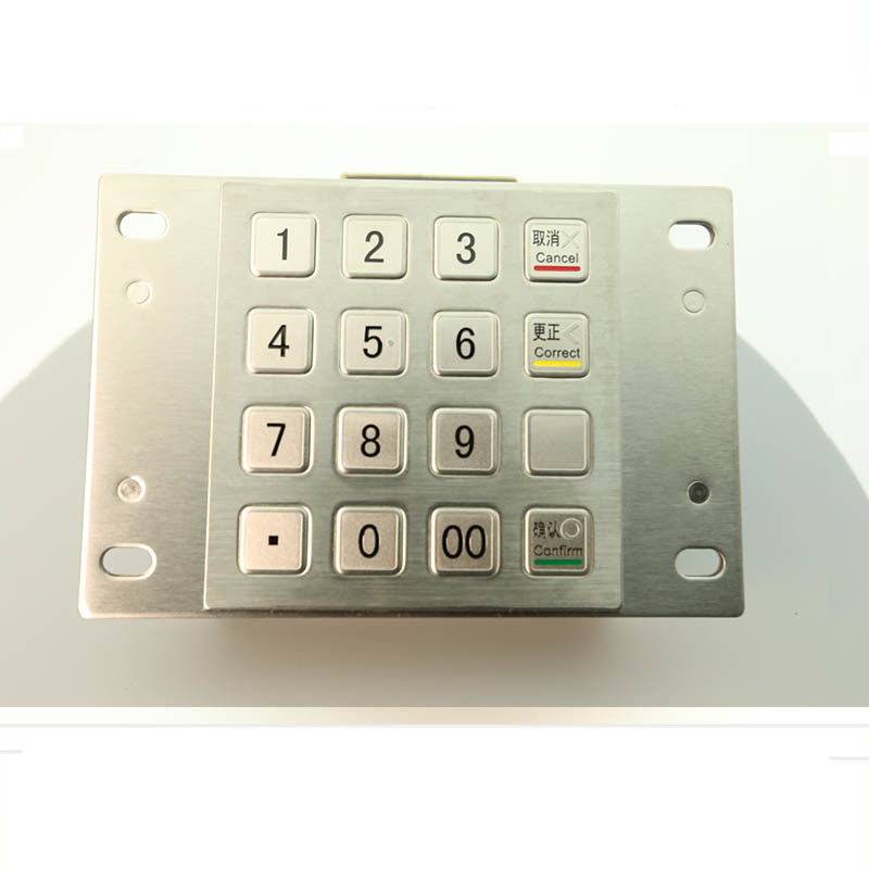 Payment Kiosk DES 3DES van het Waterproof het Toetsenbordevp Pin With Metaalroestvrije staal 16 Sleutels