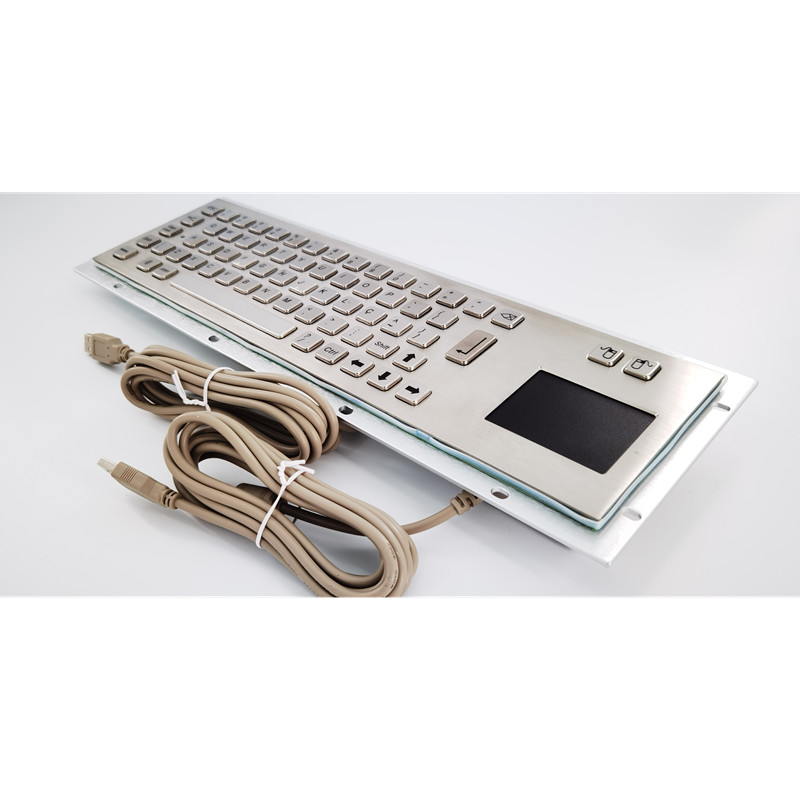 Bedraad industrieel toetsenbord met touchpad US Layout Front Panel Afmetingen 392 X 110 mm