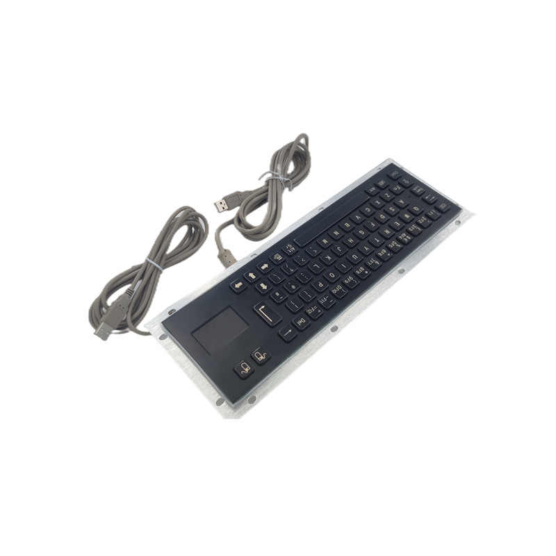 Zwarte draadloze toetsenbord met touchpad van roestvrij staal 304 materiaal Duurzaam