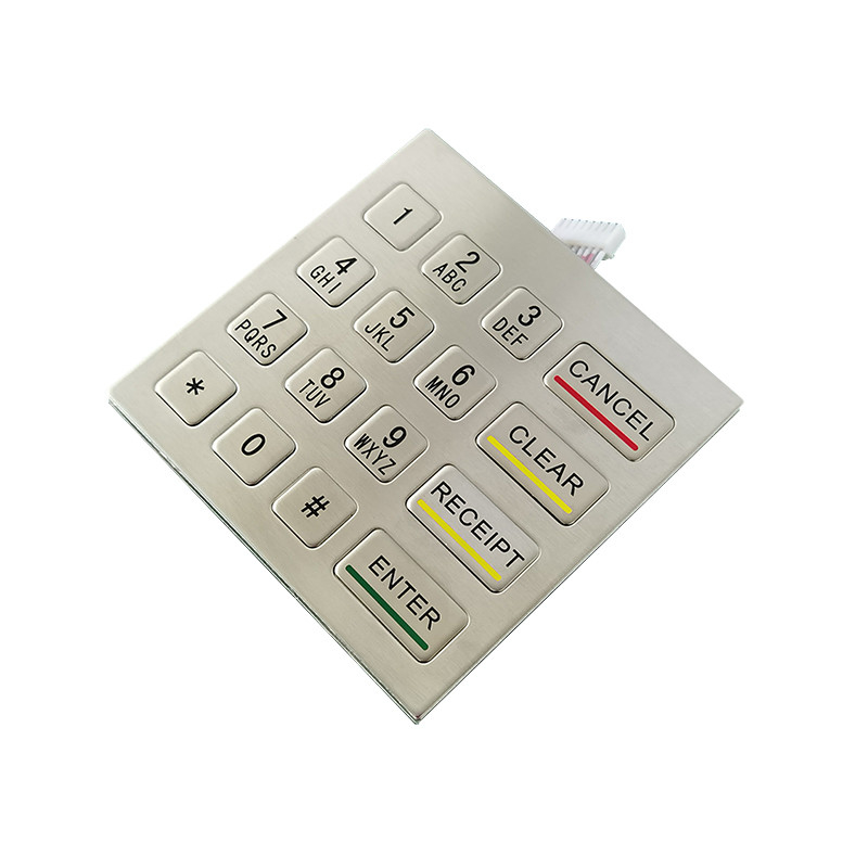 Waterdicht roestvrij staal metalen numeriek toetsenbord 100 x 100 mm met USB voor automaten