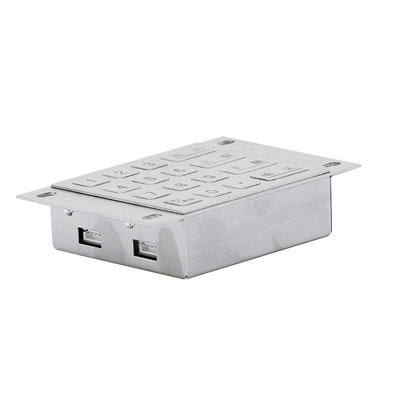 DES 3DES Versleuteling 4x4 roestvrij staal Metalen versleutelde EPP Pin Pad Voor Betalingskiosk