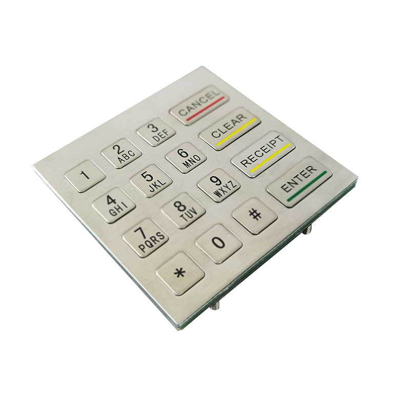 Zelfservice kiosk machine waterdicht IP65 roestvrij staal metalen numerieke toetsenbord met 4x4 toetsen
