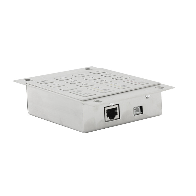 Waterdicht 4x4 roestvrij staal metalen versleuteld EPP Pin Pad DES 3DES Versleuteling Keypad Voor betaling Kiosk