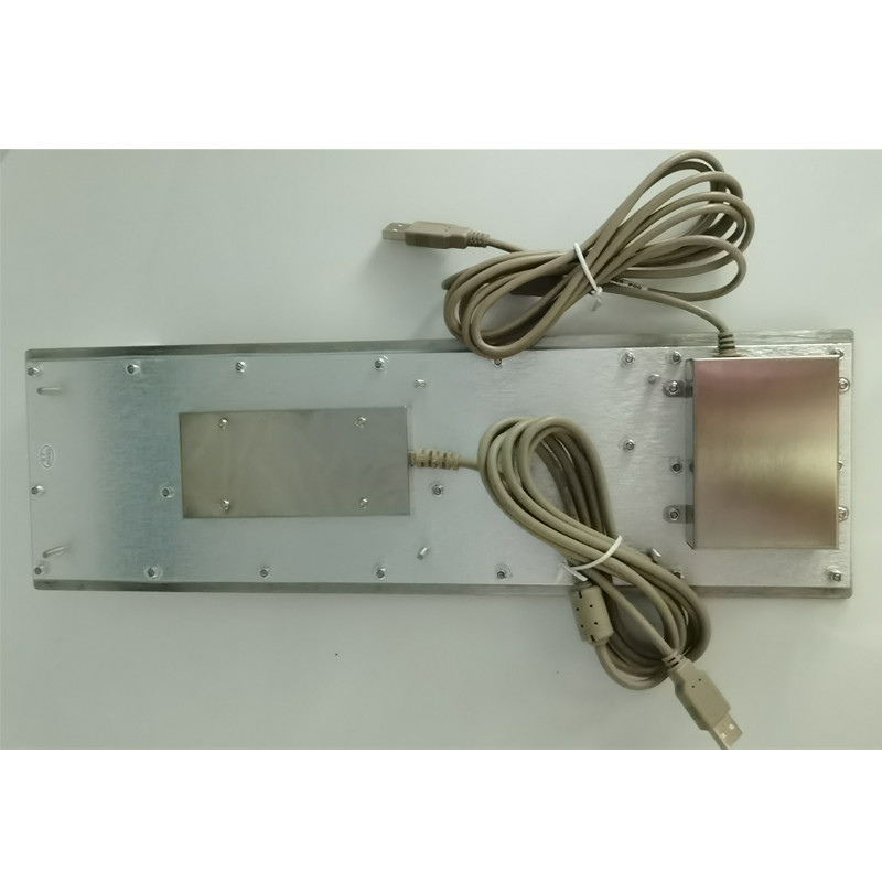 Industriële IP65 roestvrijstalen metalen toetsenbord met trackball-invoerapparaat voor zelfbediening