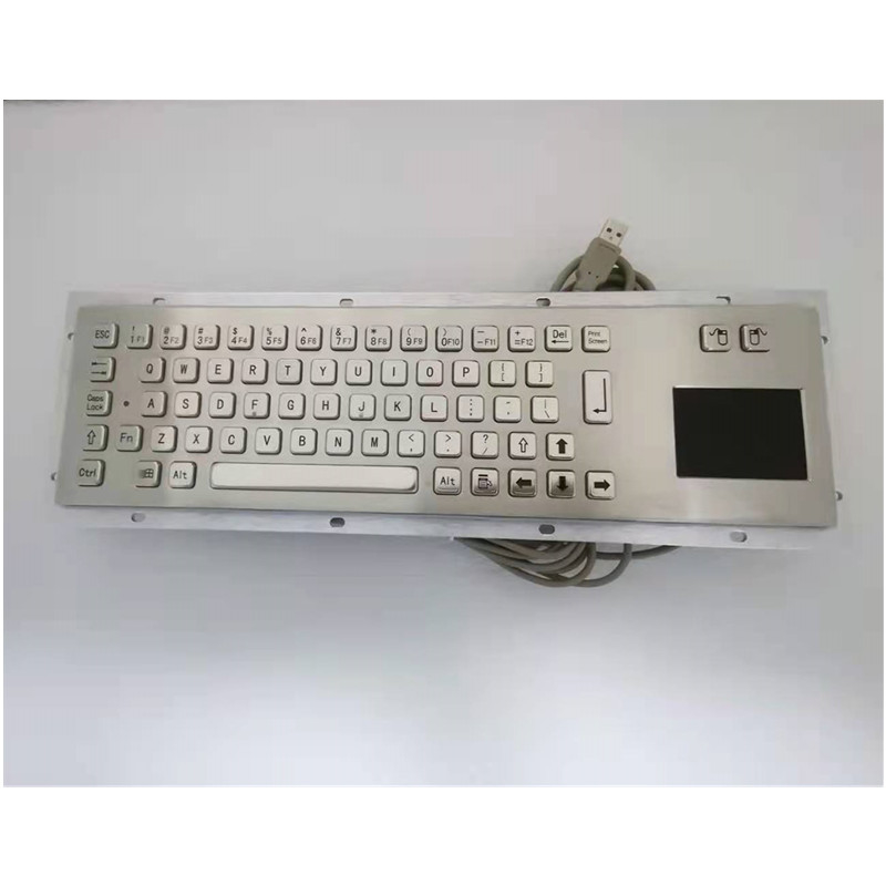 stofdicht IP65 roestvrij staal industrieel metaal toetsenbord met touchpad voor zelfbediening kiosk machine