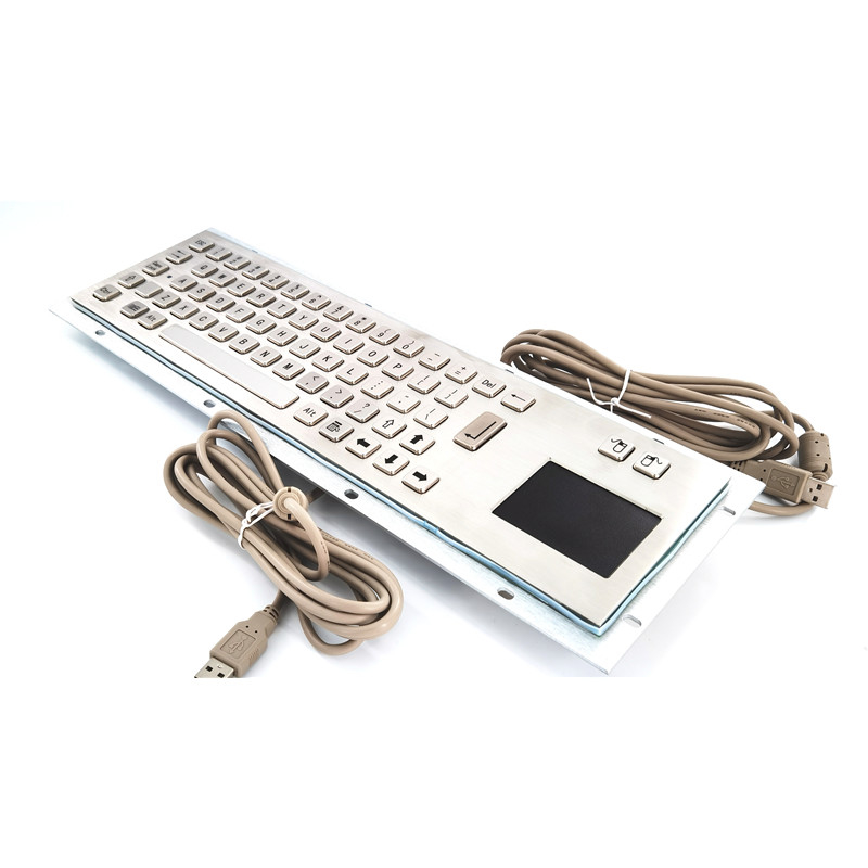 stofdicht IP65 roestvrij staal industrieel metaal toetsenbord met touchpad voor zelfbediening kiosk machine