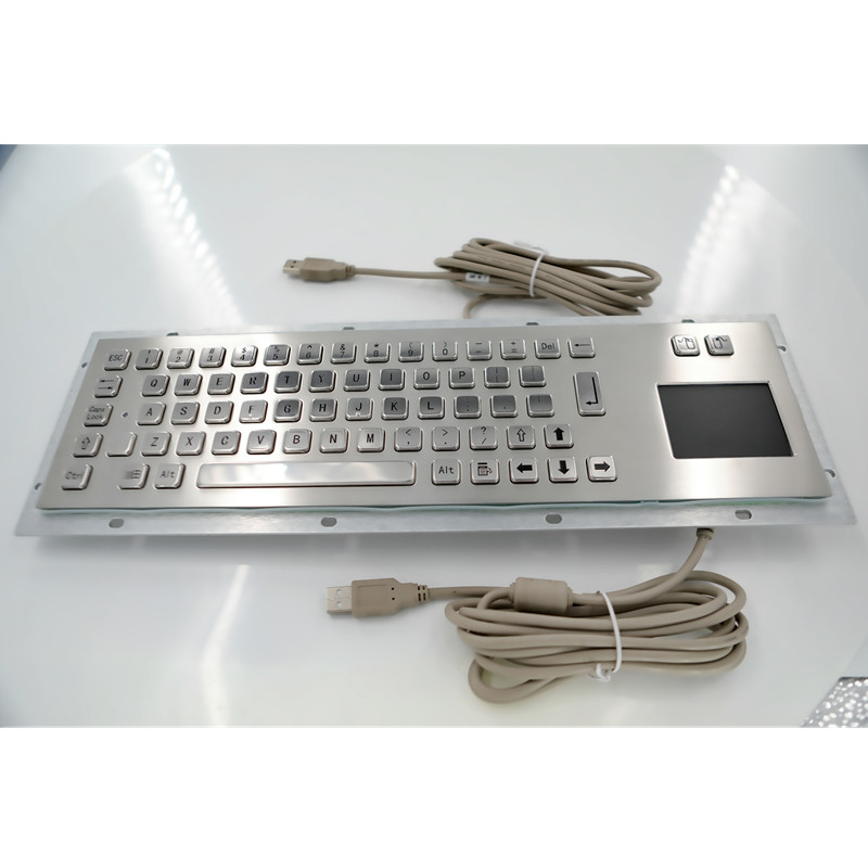 stofdicht IP65 roestvrij staal industrieel metaal toetsenbord met touchpad voor zelfbediening kiosk machine